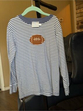 Little English size 7 football tee EUC preppy classic Fall stripes long sleeve